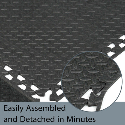 32 SQ FT Interlocking EVA Soft Foam Exercise Floor Mats