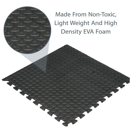 32 SQ FT Interlocking EVA Soft Foam Exercise Floor Mats